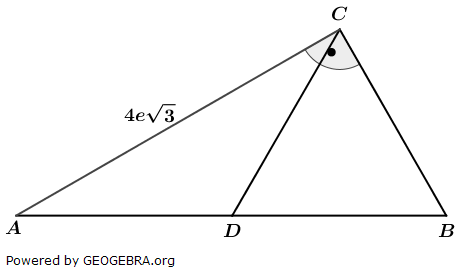 Gegeben ist das Dreieck ABC. Es gilt: (Realschulabschluss Wahlteilaufgaben Trigonometrie Aufgabengraphik W1b2018/© by www.fit-in-mathe-online.de)
