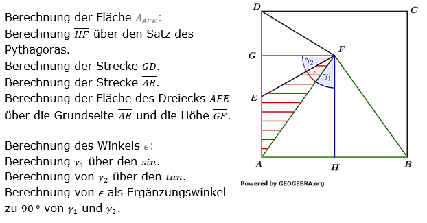 Realschulabschluss Trigonometrie Wahlteil B1a2022 Lösung Bild 1/© by www.fit-in-mathe-online.de
