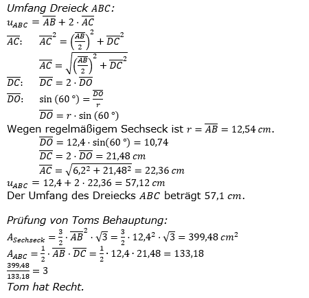 Realschulabschluss Trigonometrie Wahlteil B4b2022 Lösung Bild 2/© by www.fit-in-mathe-online.de
