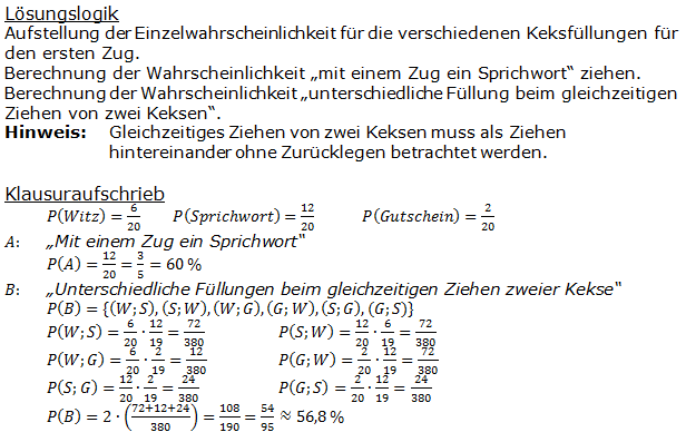 Realschulabschluss Zufall und Wahrscheinlichkeit Lösungen Pflichtteilaufgabe P8/2011 Bild 1/© by www.fit-in-mathe-online.de