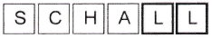 Wie groß ist die Wahrscheinlichkeit, mit den beiden gezogenen Buchstaben das Wort 'SCHALL' legen zu können. (Realschulabschluss Pflichtteilaufgaben Zufall und Wahrscheinlichkeit Aufgabengraphik 03 P7/2016/© by www.fit-in-mathe-online.de)