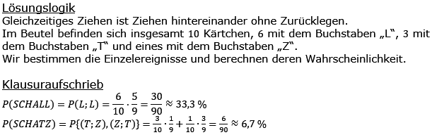 Realschulabschluss Zufall und Wahrscheinlichkeit Lösungen Pflichtteilaufgabe P7/2016 Bild 1/© by www.fit-in-mathe-online.de
