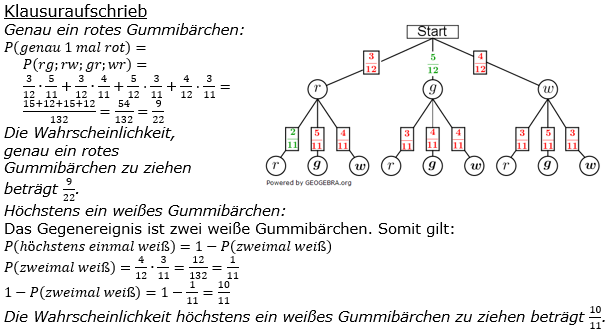 Realschulabschluss Zufall und Wahrscheinlichkeit Lösungen Pflichtteilaufgabe P7/2018 Bild 2/© by www.fit-in-mathe-online.de