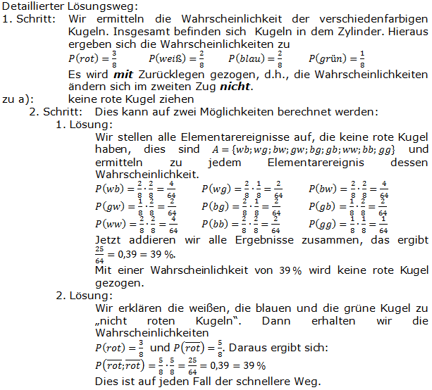 Realschulabschluss Zufall und Wahrscheinlichkeit Lösungen Übungsaufgabe A01 Bild 1 Realschulabschluss Zufall und Wahrscheinlichkeit Lösungen Übungsaufgabe A01 Bild 1/© by www.fit-in-mathe-online.de