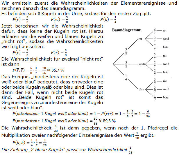 Realschulabschluss Zufall und Wahrscheinlichkeit Lösungen Übungsaufgabe A02 Bild 1 Realschulabschluss Zufall und Wahrscheinlichkeit Lösungen Übungsaufgabe A02 Bild 1/© by www.fit-in-mathe-online.de