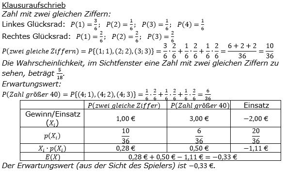 Realschulabschluss Zufall und Wahrscheinlichkeit Lösungen Wahlteilaufgabe W4a/2016 Bild 2/© by www.fit-in-mathe-online.de