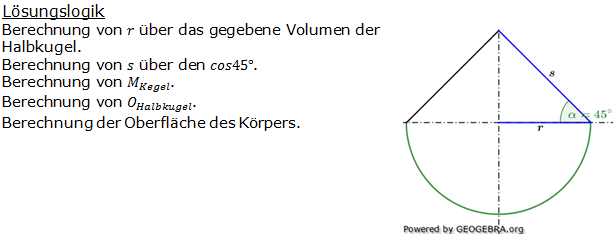 Realschulabschluss Zusammengesetzte Körper Lösungen Pflichtteilaufgabe P1/2003 Bild 1/© by www.fit-in-mathe-online.de
