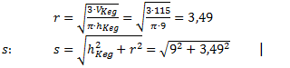 Realschulabschluss Zusammengesetzte Körper Lösungen Pflichtteilaufgabe P2/2005 Bild 3/© by www.fit-in-mathe-online.de