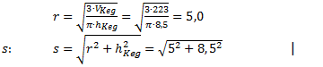 Realschulabschluss Zusammengesetzte Körper Lösungen Pflichtteilaufgabe P3/2009 Bild 2/© by www.fit-in-mathe-online.de