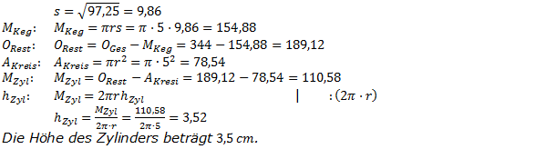 Realschulabschluss Zusammengesetzte Körper Lösungen Pflichtteilaufgabe P3/2009 Bild 3/© by www.fit-in-mathe-online.de