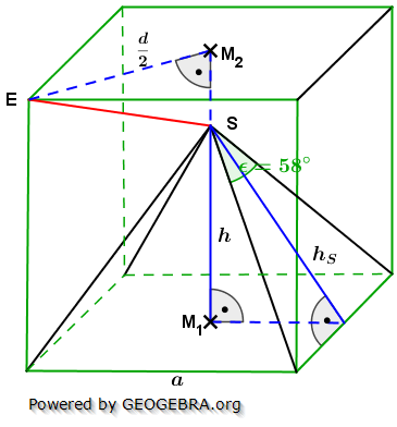 Realschulabschluss Zusammengesetzte Körper Lösungs-Graphik Pflichtteilaufgabe P3/2010/© by www.fit-in-mathe-online.de