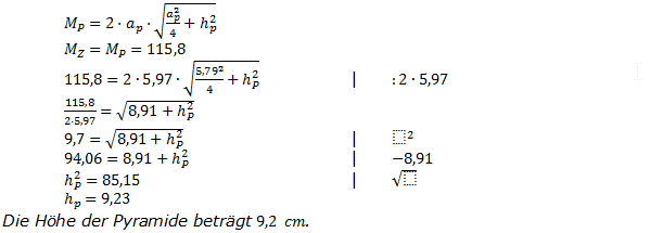 Realschulabschluss Zusammengesetzte Körper Lösungen Pflichtteilaufgabe P3/2013 Bild 4/© by www.fit-in-mathe-online.de