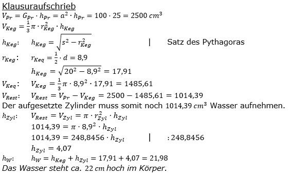 Realschulabschluss Zusammengesetzte Körper Lösungen Pflichtteilaufgabe P3/2018 Bild 2/© by www.fit-in-mathe-online.de