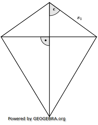 Ein Körper besteht aus zwei quadratischen Pyramiden mit gemeinsamer Grundfläche. (Realschulabschluss Zusammengesetzte Körper Aufgabengraphik Wahlteilaufgabe W1a/2004/© by www.fit-in-mathe-online.de)