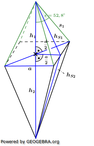 Realschulabschluss Zusammengesetzte Körper Lösungs-Graphik Wahlteilaufgabe W1a/2004/© by www.fit-in-mathe-online.de
