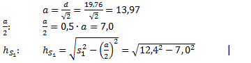 Realschulabschluss Zusammengesetzte Körper Lösungen Wahlteilaufgabe W1a/2004 Bild 5/© by www.fit-in-mathe-online.de