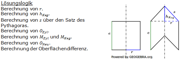 Realschulabschluss Zusammengesetzte Körper Lösungen Wahlteilaufgabe W3b/2007 Bild 1/© by www.fit-in-mathe-online.de