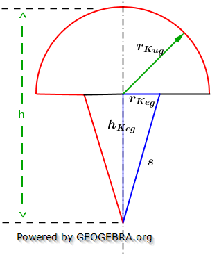 Realschulabschluss Zusammengesetzte Körper Lösungs-Graphik Wahlteilaufgabe W2b/2009/© by www.fit-in-mathe-online.de