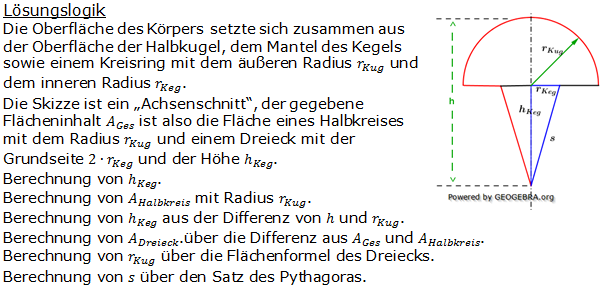 Realschulabschluss Zusammengesetzte Körper Lösungen Wahlteilaufgabe W2b/2009 Bild 1/© by www.fit-in-mathe-online.de