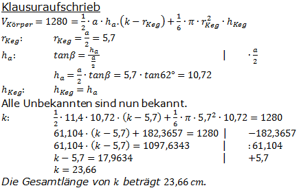 Realschulabschluss Zusammengesetzte Körper Lösungen Wahlteilaufgabe W2b/2015 Bild 2/© by www.fit-in-mathe-online.de