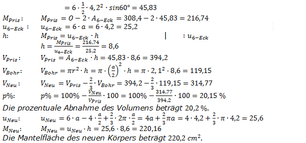 Realschulabschluss Zusammengesetzte Körper Lösungen Übungsaufgabe A3 Bild 4 Realschulabschluss Zusammengesetzte Körper Lösungen Übungsaufgabe A3 Bild 4/© by www.fit-in-mathe-online.de
