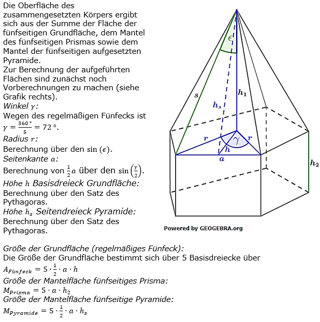 Realschulabschluss Zusammengesetzte Körper Lösungen Wahlteilaufgabe W2b/2022 Bild 1/© by www.fit-in-mathe-online.de
