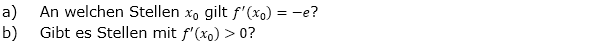 Gegeben ist die Funktion f mit f(x)=e^(-x)-2 für  x ∈ |R. (Grafik A210401 im Aufgabensatz 4 Blatt 2/1 Fortgeschritten zur Ableitung der Exponentialfunktion /© by www.fit-in-mathe-online.de)