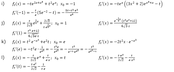 Ableitung der Exponentialfunktion Lösungen zum Aufgabensatz 2 Blatt 2/2 Fortgeschritten Bild 2/© by www.fit-in-mathe-online.de