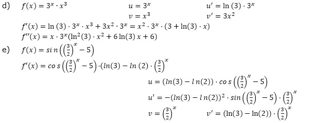 Ableitung der Exponentialfunktion Lösungen zum Aufgabensatz 1 Blatt 3/2 Expert Bild 2/© by www.fit-in-mathe-online.de