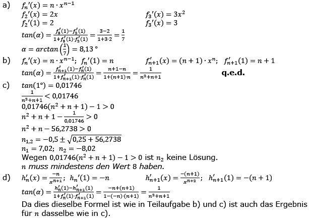 Ableitungen Konstanten- Faktor- Potenzregel Lösungen zum Aufgabensatz 4 Blatt 3/1 Expert Bild 1/© by www.fit-in-mathe-online.de