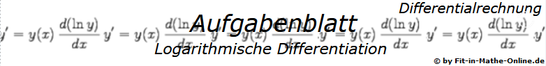 Logarithmische Differentiation - Aufgabenblätter/© by www.fit-in-mathe-online.de
