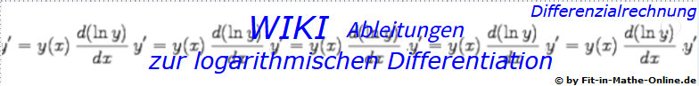 WIKI zur logarithmischen Differentiation / © by Fit-in-Mathe-Online.de