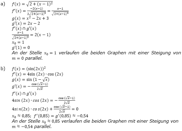 Produktregel bzw.Quotientenregel der Ableitungen Lösungen zum Aufgabensatz 4 Blatt 3/1 Expert Bild 1/© by www.fit-in-mathe-online.de