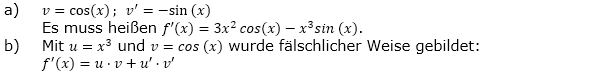 Produktregel bzw.Quotientenregel der Ableitungen Lösungen zum Aufgabensatz 3 Blatt 3/2 Expert Bild 1/© by www.fit-in-mathe-online.de