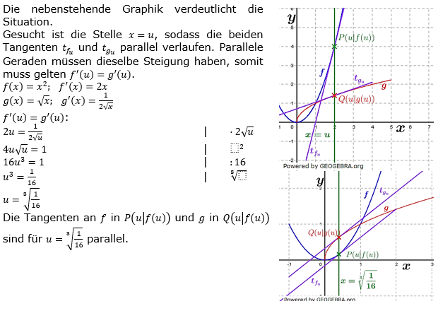 Tangente und Normale in der Differenzialrechnung. Lösungen zum Aufgabensatz 5 Blatt 3/2 Expert Bild 1 Tangente und Normale in der Differenzialrechnung. Lösungen zum Aufgabensatz 5 Blatt 3/2 Expert Bild 1/© by www.fit-in-mathe-online.de