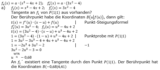 Tangente und Normale in der Differenzialrechnung. Lösungen zum Aufgabensatz 8a Blatt 3/2 Expert Bild 1/© by www.fit-in-mathe-online.de
