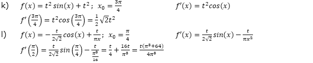 Ableitung der trigonometrischen Funktionen Lösungen zum Aufgabensatz 2 Blatt 2/2 Fortgeschritten Bild 2/© by www.fit-in-mathe-online.de