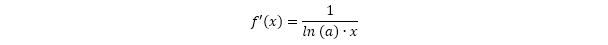 Zeige, dass die Ableitung der Funktion f mit f(x)=log_a⁡(b⋅x) lautet: (Grafik A310104 im Aufgabensatz 1 Blatt 3/1 Expert zur Ableitung der Logarithmusfunktion (Umkehrregel) /© by www.fit-in-mathe-online.de)