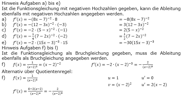 Ableitungen vermischte Aufgaben Lösungen zum Aufgabensatz 3 Blatt 1/2 Grundlagen Bild 1/© by www.fit-in-mathe-online.de