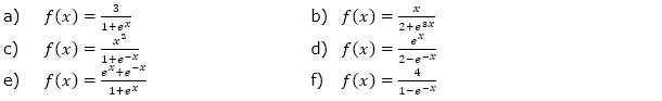 Bilde die 1. und 2. Ableitung der gegebenen Funktionsgleichungen und vereinfache so weit wie möglich. (Grafik A230201 im Aufgabensatz 2 Blatt 2/3 Fortgeschritten Ableitungen vermischte Aufgaben /© by www.fit-in-mathe-online.de)
