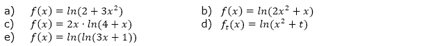 Bilde die 1. und 2. Ableitung der gegebenen Funktionsgleichungen und vereinfache so weit wie möglich. (Grafik A310101 im Aufgabensatz 1 Blatt 3/1 Expert Ableitungen vermischte Aufgaben /© by www.fit-in-mathe-online.de)