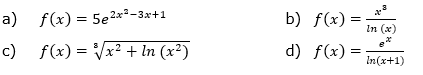 Bilde die 1. Ableitung der gegebenen Funktionsgleichungen und vereinfache so weit wie möglich. (Grafik A330201 im Aufgabensatz 2 Blatt 3/3 Expert Ableitungen vermischte Aufgaben /© by www.fit-in-mathe-online.de)