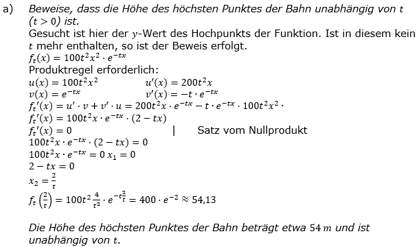 Exponentialfunktionen der Funktionsklassen. Lösungen zum Aufgabensatz 01 Blatt 3/1 Expert Bild 1 /© by www.fit-in-mathe-online.de