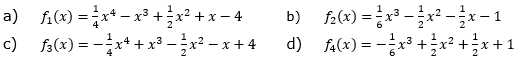 Zuzuordnende Funktionsterme: (Grafik A140105 im Aufgabensatz 1 Blatt 1/4 Grundlagen zu Ganzrationalen Funktionen in den Funktionsklassen Bild 5/© by www.fit-in-mathe-online.de)