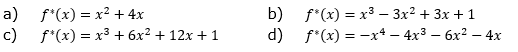 Gib die Funktionsgleichung der ursprünglichen Funktion f an und durch welche Verschiebungen (a in x–Richtung, b in y–Richtung) die gegebene Funktion f* entstanden ist. (Grafik A240301 im Aufgabensatz 3 Blatt 2/4 Fortgeschritten zu Ganzrationalen Funktionen in den Funktionsklassen Bild 1/© by www.fit-in-mathe-online.de)