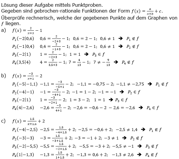 Geborchen-rationale Funktionen Lösungen zum Aufgabensatz 6  Blatt 1/2 Grundlagen Bild 1/© by www.fit-in-mathe-online.de