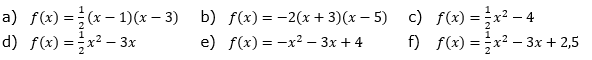 Gegeben ist die quadratische Funktion f. In welchen Bereichen sind die Funktionswerte positiv? (Grafik A130401 im Aufgabensatz 4 Blatt 1/3 Grundlagen zu quadratischen Funktionen (Parabeln) in den Funktionsklassen) /© by www.fit-in-mathe-online.de)
