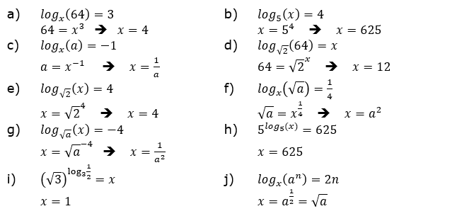 Logarithmus einer Zahl Grundlagen Lösungen zum Aufgabensatz 3 Blatt 03 © by www.fit-in-mathe-online.de