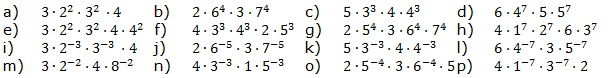 Vereinfache den Term. Wende das 5. Potenzgesetz an. (Aufgabensatz 1 Blatt 1/1 Grundlagen zu Potenzen mit gleichem Exponenten/© by www.fit-in-mathe-online.de)