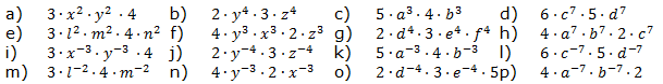 Vereinfache den Term. Wende das 4. Potenzgesetz an. (Aufgabensatz 6 Blatt 1/1 Grundlagen zu Potenzen mit gleichem Exponenten/© by www.fit-in-mathe-online.de)